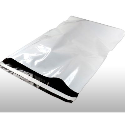   Futártasak, Csomagküldő Tasak 550 x 770 + 50 mm 100db/csomag, Fekete - Fehér 